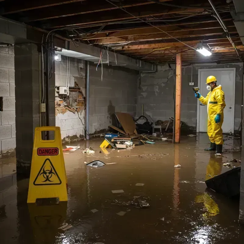 Flooded Basement Electrical Hazard in Cave Junction, OR Property